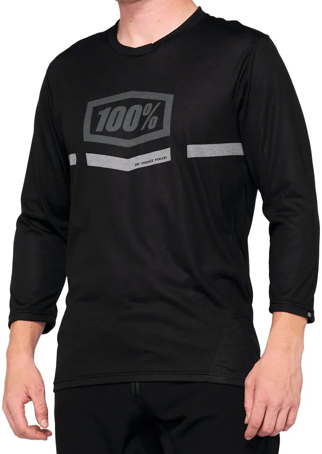 100% Airmatic Jersey - Black, Large