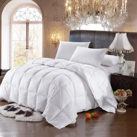 All Season White Goose Down Comforter Oversize Medium Warmth