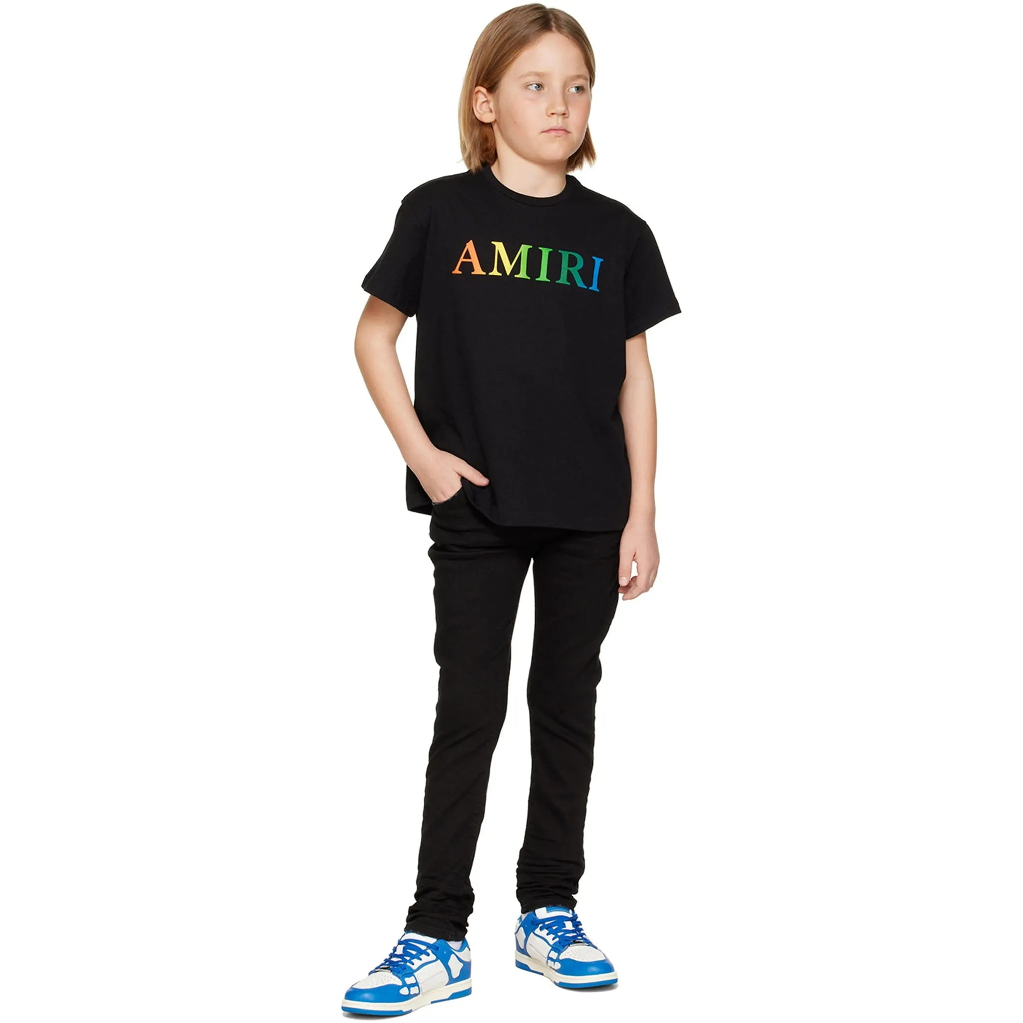 Amiri Kids Stack Black Jeans