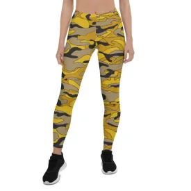 Black & Gold Camo Leggings