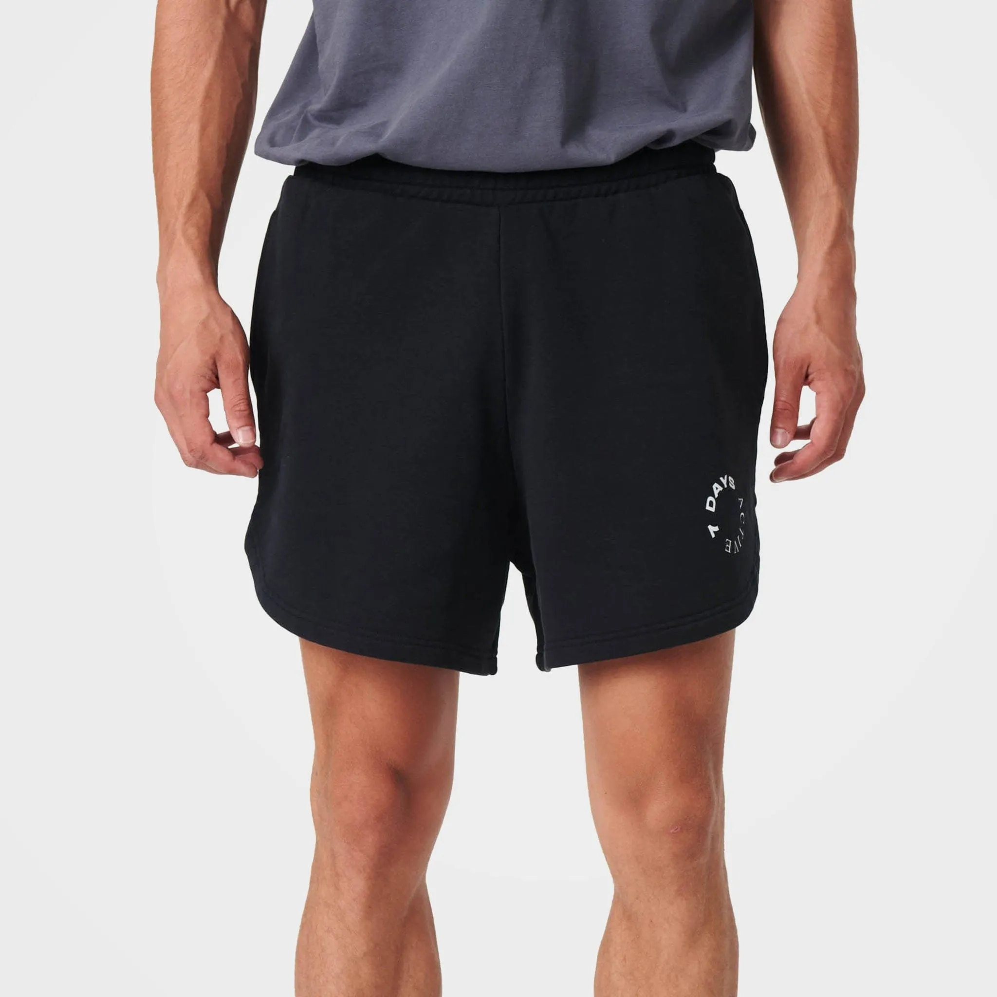 Black Organic Cotton Sweat Shorts by 7Days Active