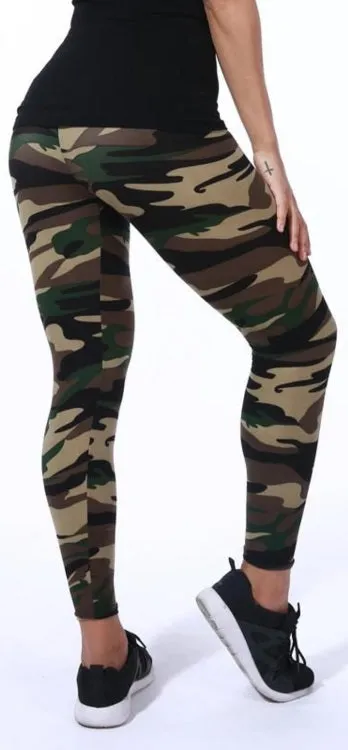 Boricua Camo Pattern Fitness/Athleisure Leggings