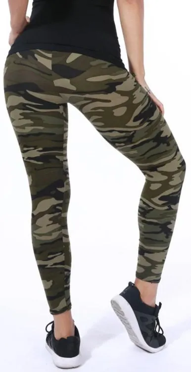 Boricua Camo Pattern Fitness/Athleisure Leggings