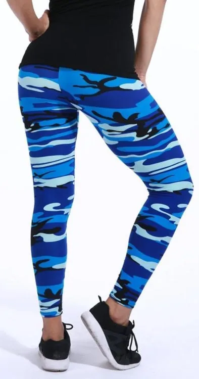 Boricua Camo Pattern Fitness/Athleisure Leggings