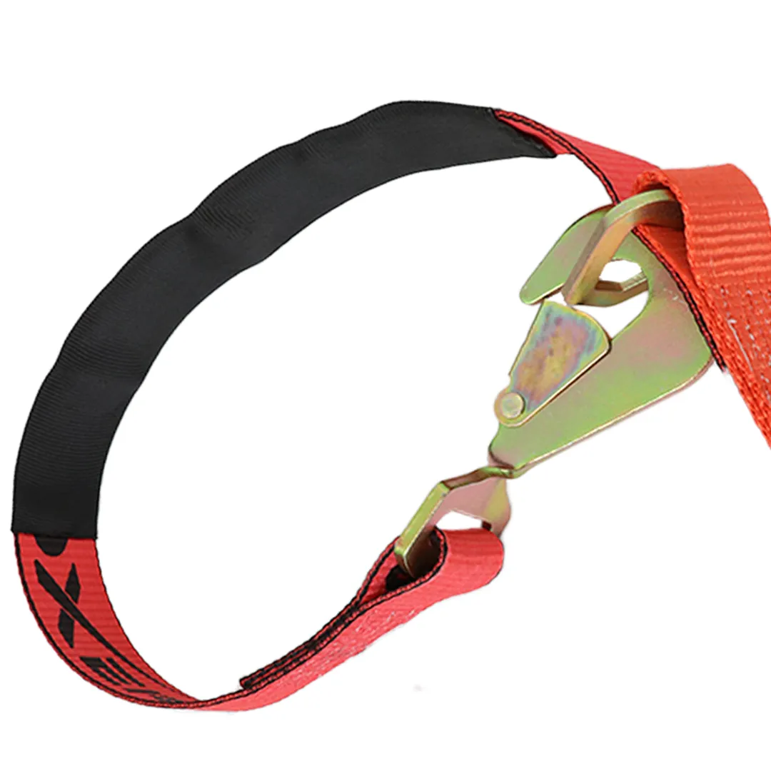 Boxer Ultimate SecureDrive: Premium Lasso-Style Heavy-Duty Car Tie Down for Unrivaled Stability and Safety - 10,000 lbs Break Strength, Featuring 2” x 9.5' Vibrant Red Strap with Twist Snap Hooks