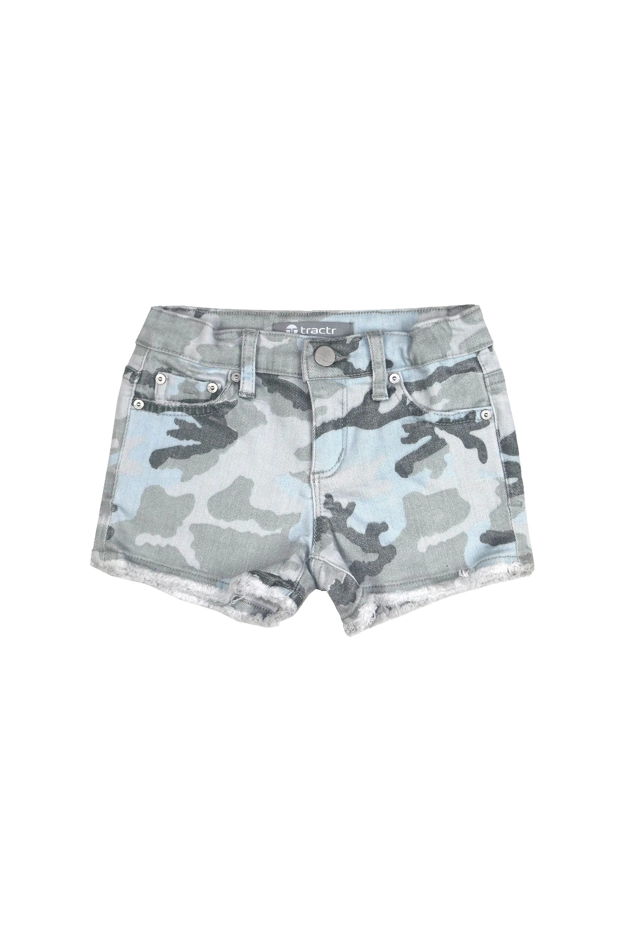 Brittany - Fray Camo Shorts