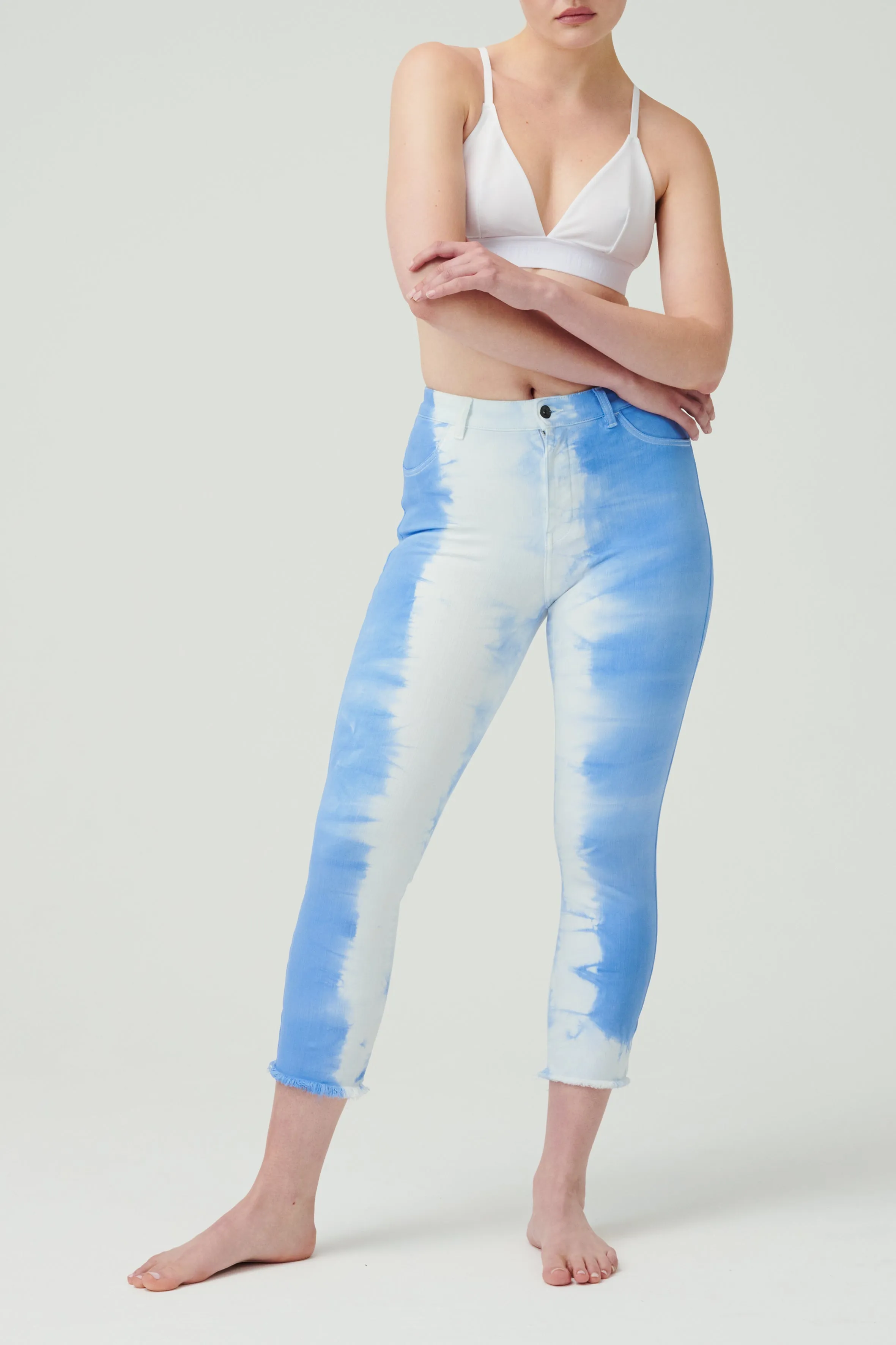 Cropped High Waist Shape Jeans