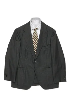 Dalcuore Dark Grey Hopsack Wool Sport Coat