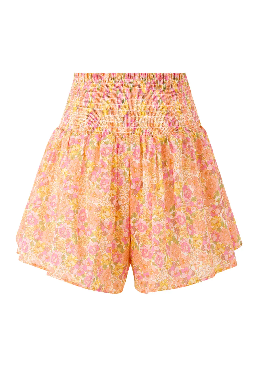 Flowerette Cotton Shorts