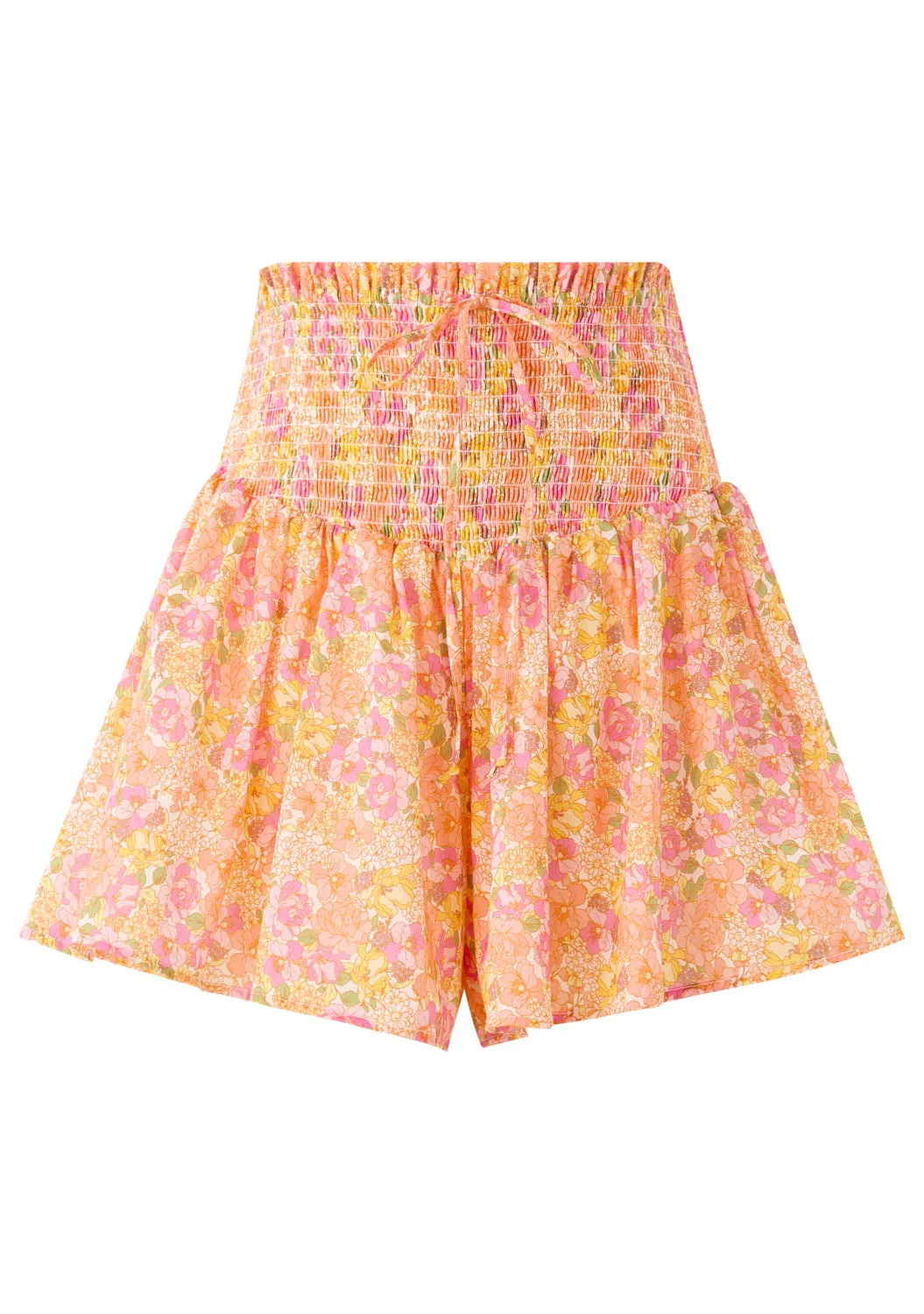 Flowerette Cotton Shorts