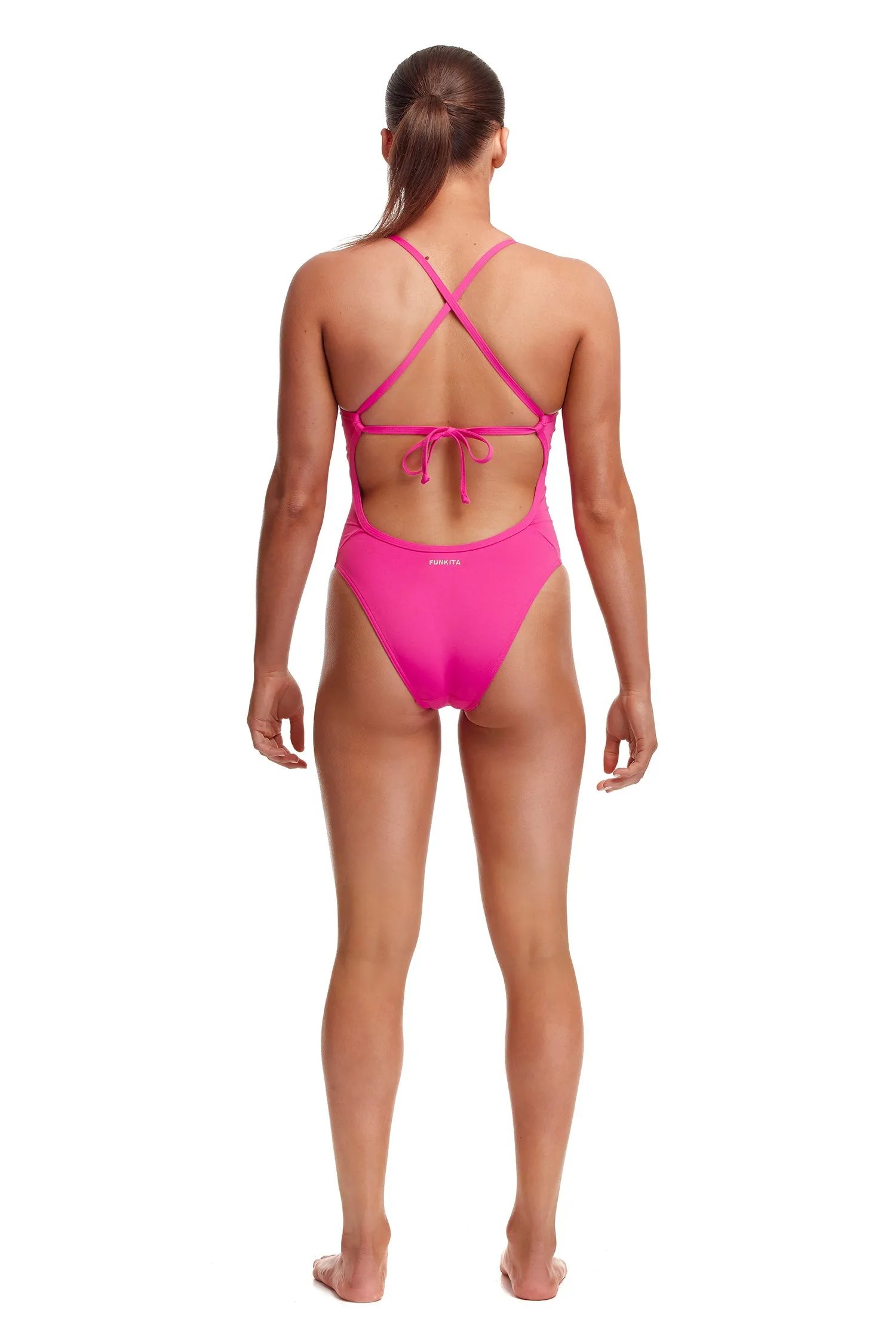 FUNKITA Plain Colour Tie Me Tight One Piece Swimsuit