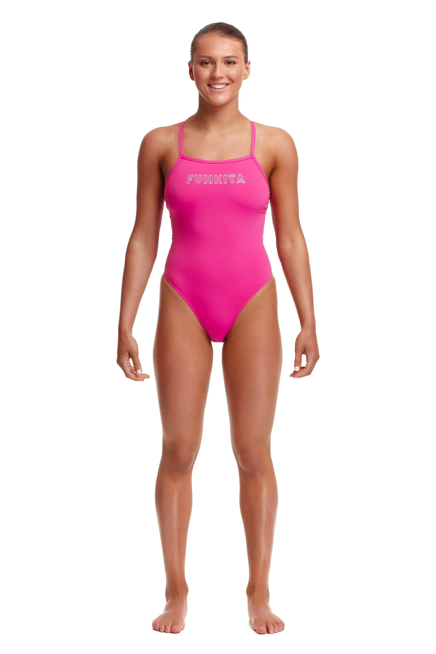 FUNKITA Plain Colour Tie Me Tight One Piece Swimsuit