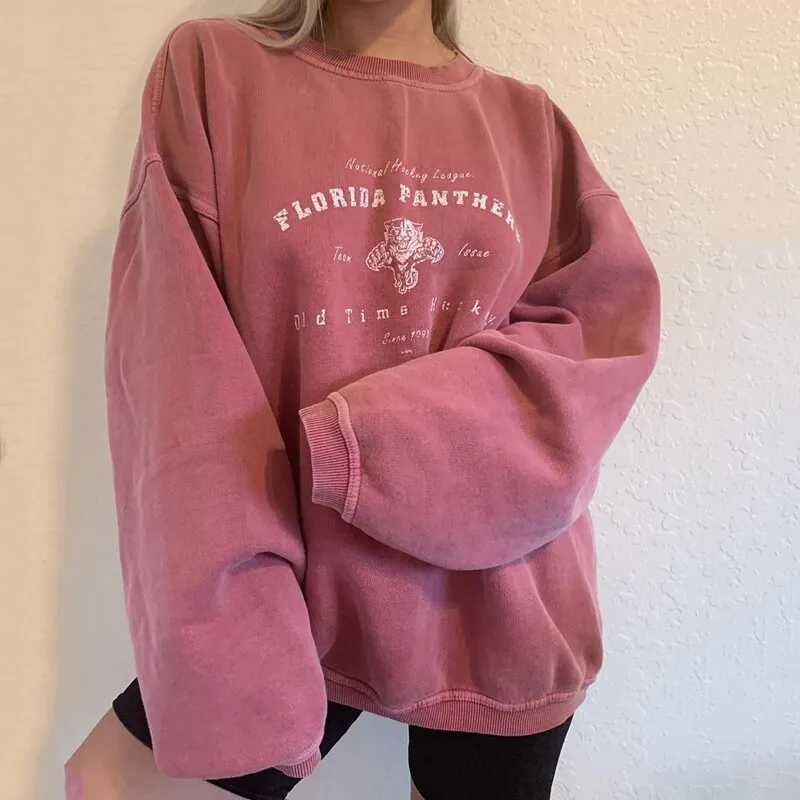 Girl's letters long-sleeved sweatshirt