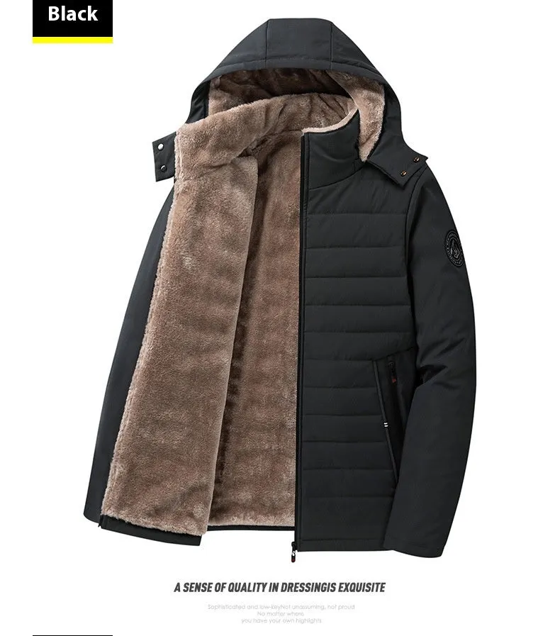 High-Quality Winter Plus Size Cotton-Padded Jackets for Middle-Aged & Elderly Men