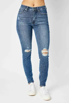 Judy Blue Mid-Rise TC Destroy Skinny Jeans