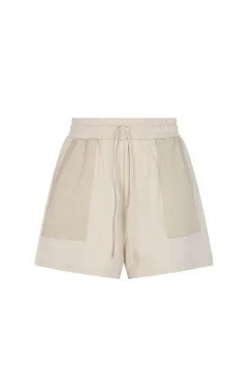 Knit Shorts w Front Pockets (Tan)