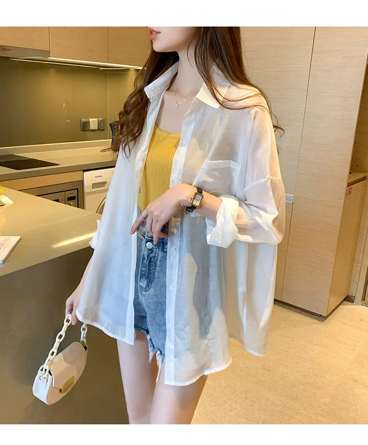 Korean-Style Loose-Fit Long-Sleeve Cardigan