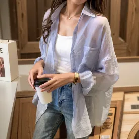 Korean-Style Loose-Fit Long-Sleeve Cardigan