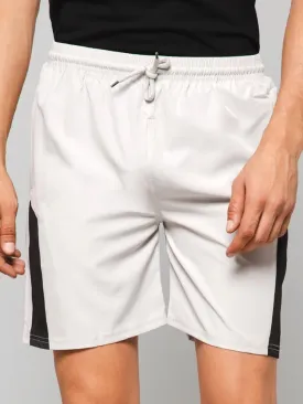 Light Grey Colour Block Shorts