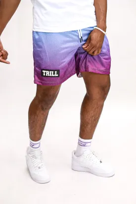 Ombre Mesh Shorts - Sky Blue\Purple