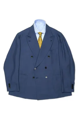 Orazio Luciano Blue Silk DB Sport Coat