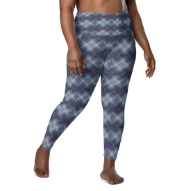 Recursia Argyle Rewired I Leggings With Pockets In Blue