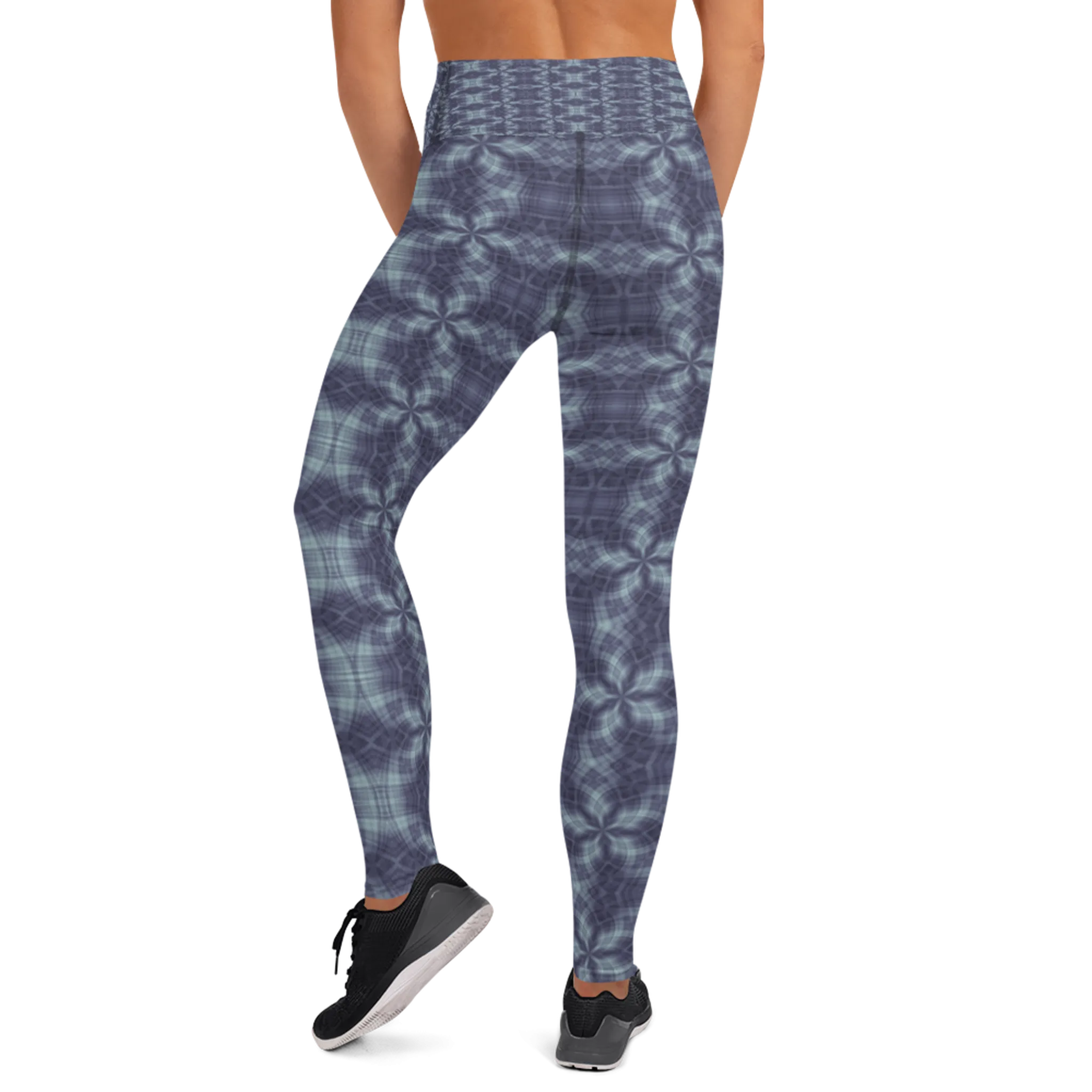 Recursia Argyle Rewired Yoga Leggings In Blue