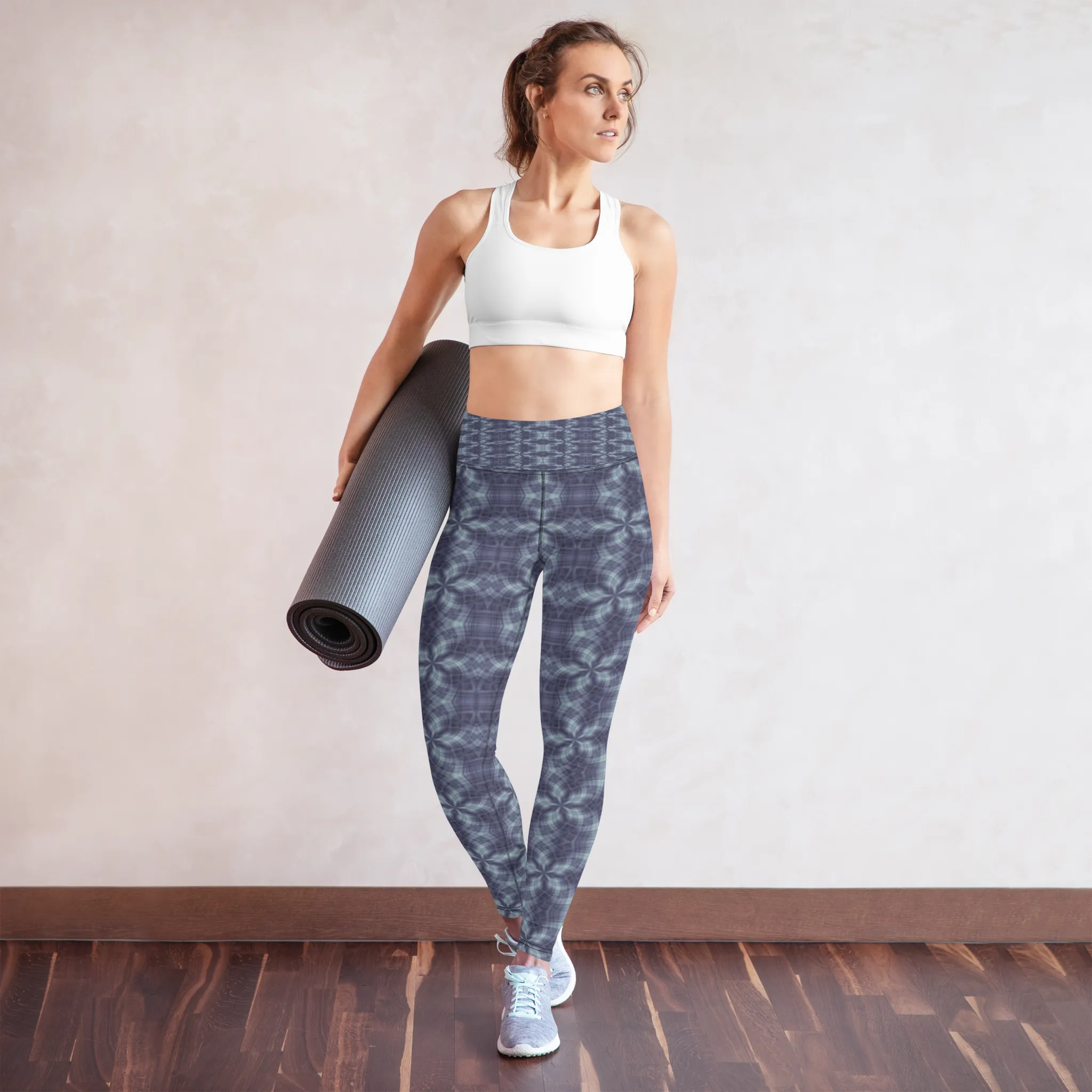 Recursia Argyle Rewired Yoga Leggings In Blue