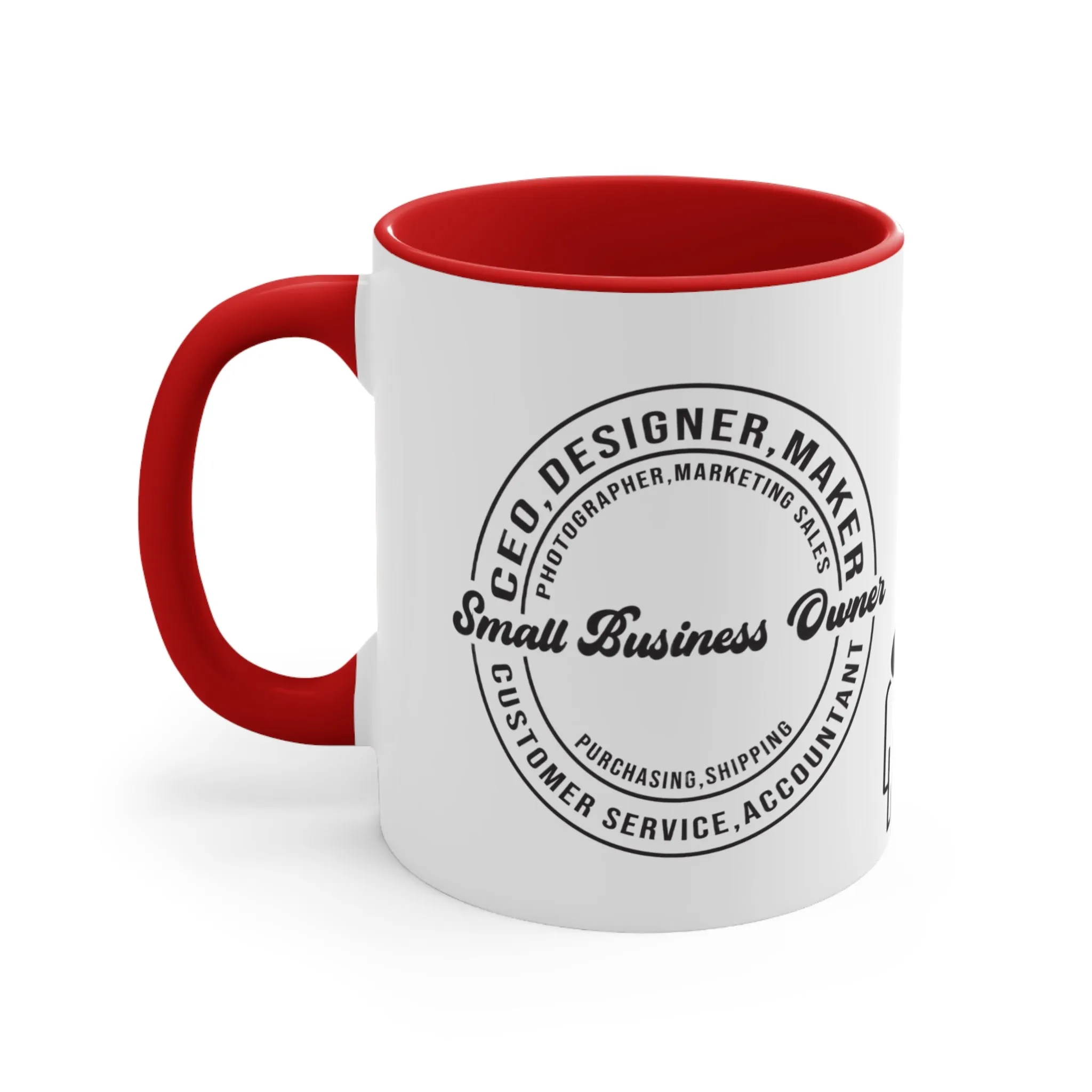 SMALL BUSINESS OWNER MUG - MUGSCITY - Available in Red, Black, Blue, Navy and Pink - Free Shipping