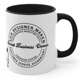 SMALL BUSINESS OWNER MUG - MUGSCITY - Available in Red, Black, Blue, Navy and Pink - Free Shipping