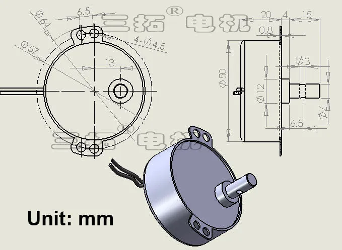 TYC synchronous gear motor