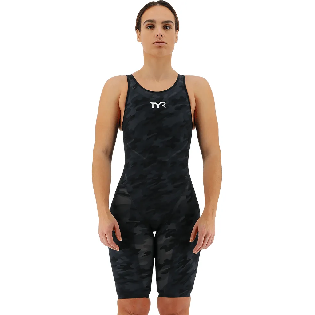 TYR Venzo Camo Black Open Back Race Suit