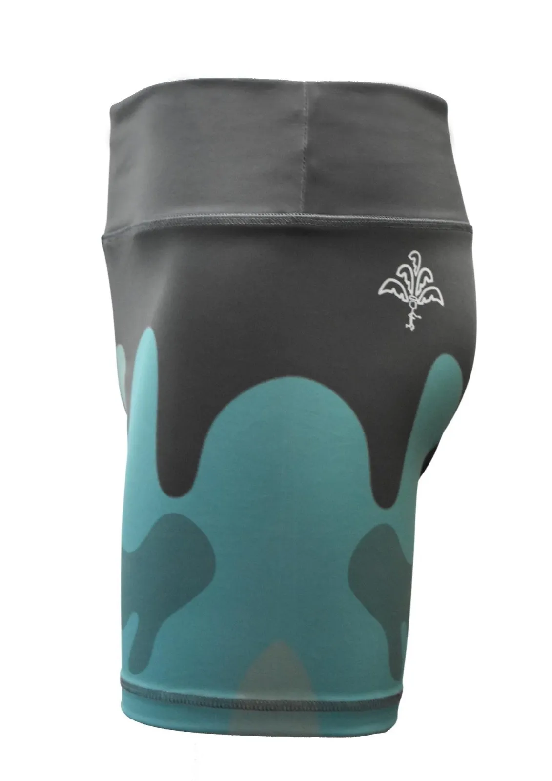 UV Protective Short Leggings/ Bike Shorts/ Skins - Aqua Camo